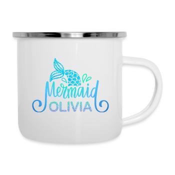 Name shirt Olivia with mermaid - Camper Mug - white - Right