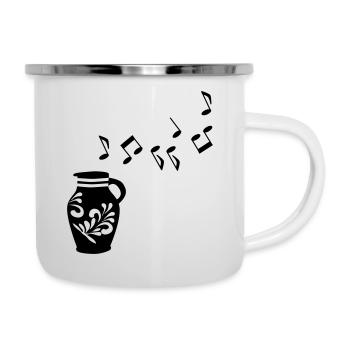 Musik Bembel Frankfurt - Emaille-Tasse - Weiß - Rechts