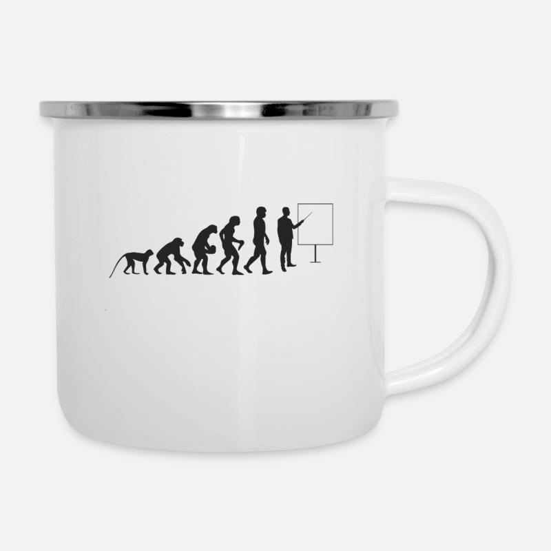 Teacher evolution - Camper Mug - white