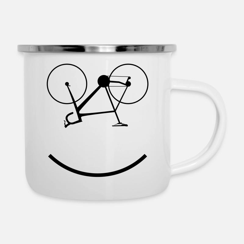 Road Bike - Emaille-Tasse - Weiß