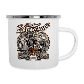 Backdraft d'équipe, 20 ans de tirage. - Tasse émaillée - blanc - Droite