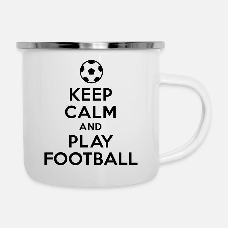 Keep calm and play soccer - Camper Mug - white