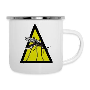 Mücke Mücken Insekten Insekten Moskitos - Emaille-Tasse - Weiß - Rechts