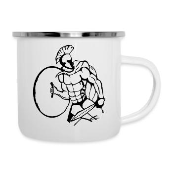 spartaner - Tasse émaillée - blanc - Droite