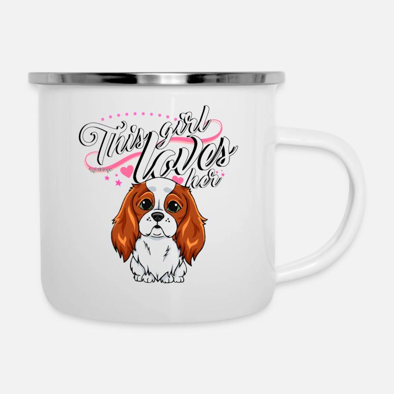 Cavalier Girl 3 - Tasse émaillée - blanc