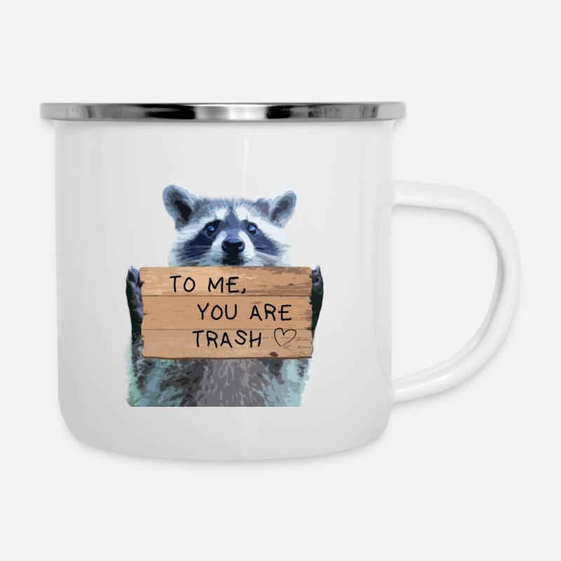 Trash Panda vous aime - Tasse émaillée - blanc