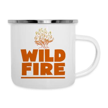 fire department wild fire - Feuerwehr wildes Feuer - Emaille-Tasse - Weiß - Rechts