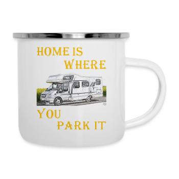 Home is where you park it 2 - Tasse émaillée - blanc - Droite