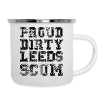 proud dirty leeds scum Quote Graphic - Camper Mug - white - Right