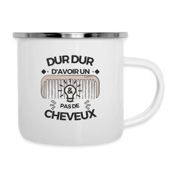 Peigne Pour Chauve - Cadeau Humour Chauve - Blague - Tasse émaillée - blanc - Droite
