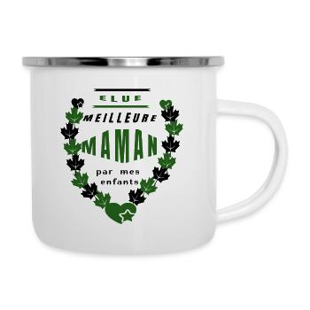 Élue meilleure maman. - Tasse émaillée - blanc - Droite