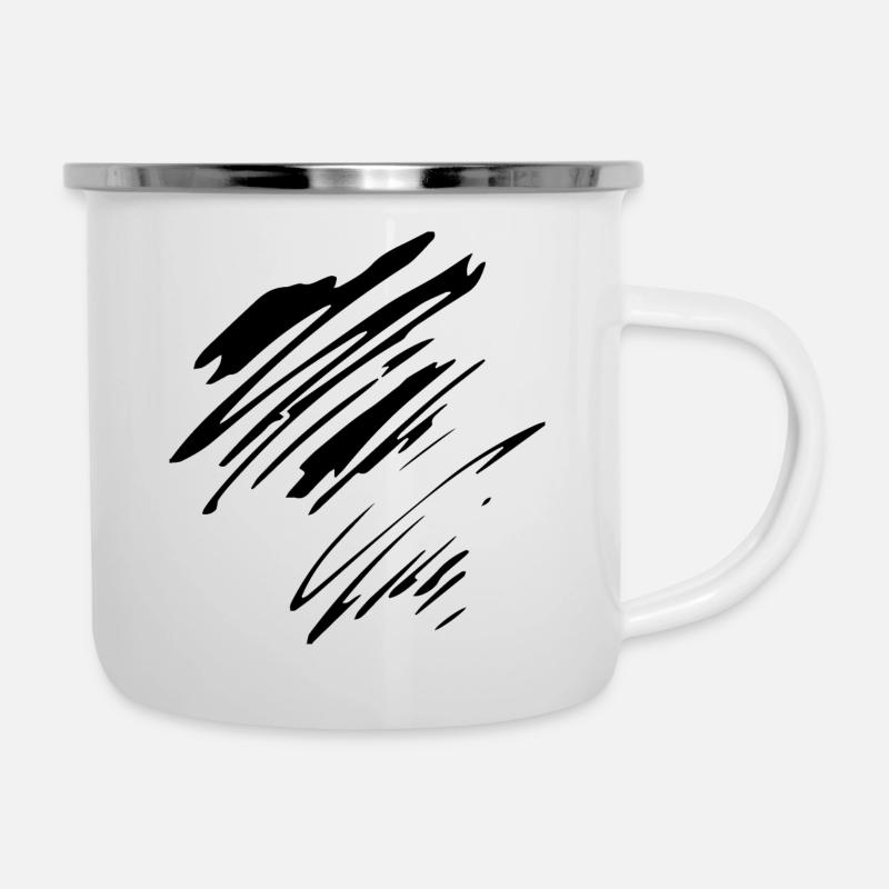 Drawing smeared with a felt-tip pen - Camper Mug - white