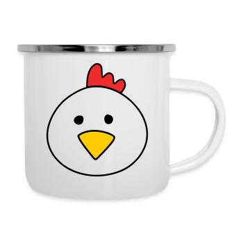 Cute chicken - Emaille-Tasse - Weiß - Rechts