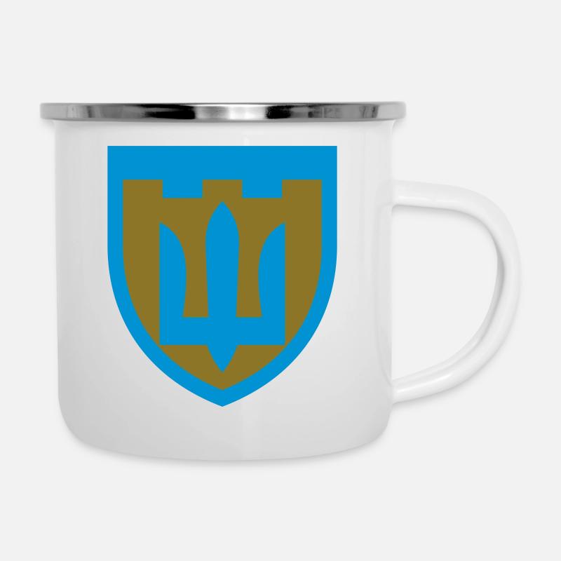 Défense territoriale Ukraine - Tasse émaillée - blanc