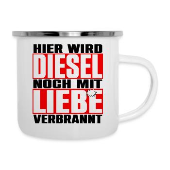 Diesel - Emaille-Tasse - Weiß - Rechts