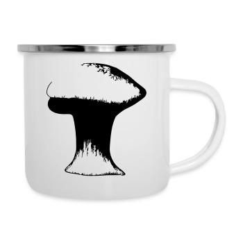 Champignons Champignons Champignons vénéneux Mycologie Vecteur terreux 6 - Tasse émaillée - blanc - Droite