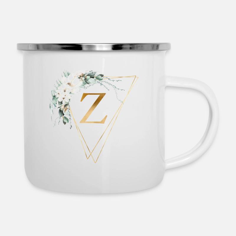 Customizable Monogram Z - Camper Mug - white