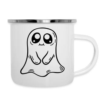 Comic little sweet ghost - Camper Mug - white - Right