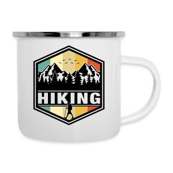 Hiking - Emaille-Tasse - Weiß - Rechts