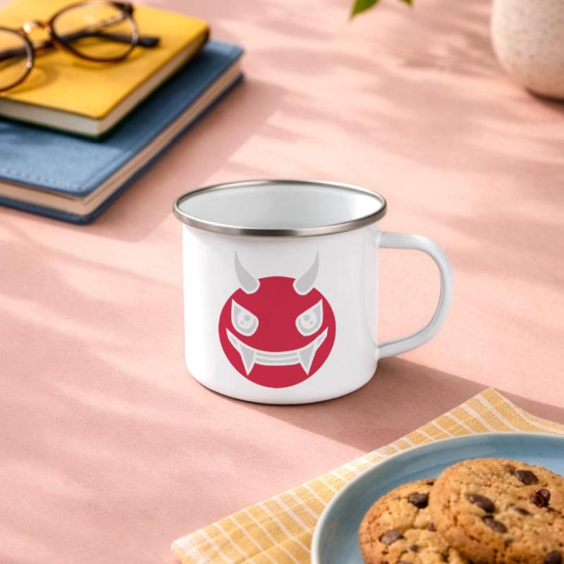 Devil Monster Design Face Tasse émaillée