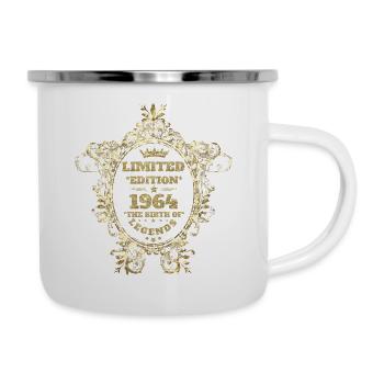 1964 - Emaille-Tasse - Weiß - Rechts