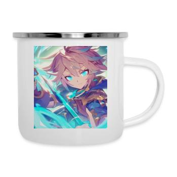 Blue knight - Emaille-Tasse - Weiß - Rechts