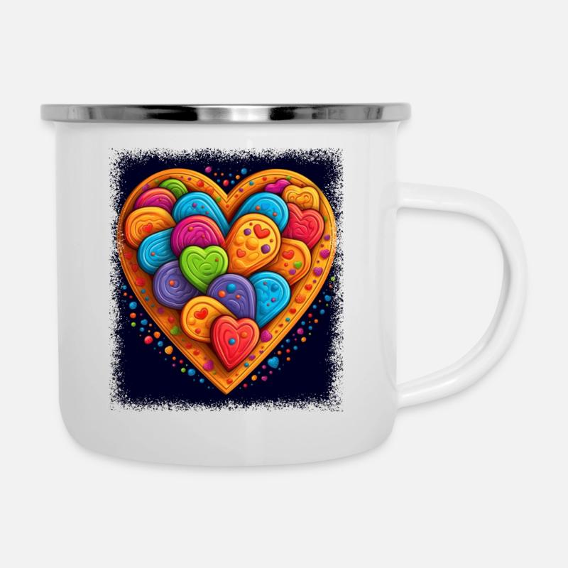 equality march cool design lesbian present idea - Emaille-Tasse - Weiß
