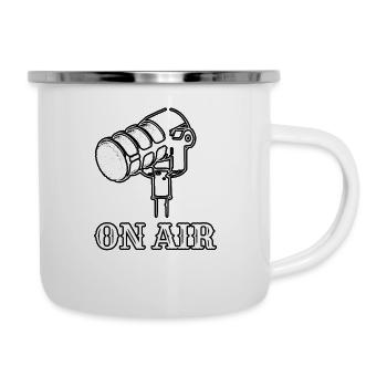 ON AIR black and white - Camper Mug - white - Right
