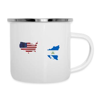 Distanz bedeutet so wenig, wenn jemand viel bedeutet - Emaille-Tasse - Weiß - Rechts