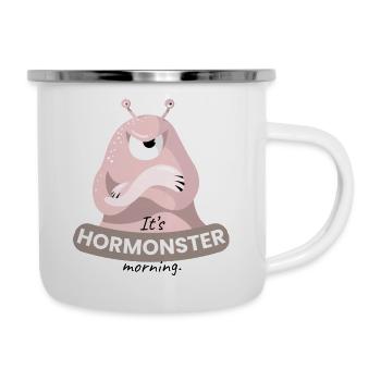 C’est le matin Hormonster. Fluctuations hormonales - Tasse émaillée - blanc - Droite