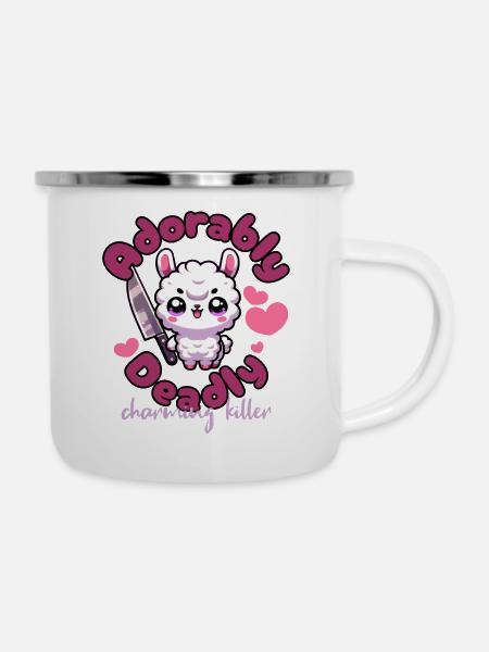 entzückend tödlich - Emaille-Tasse - Weiß