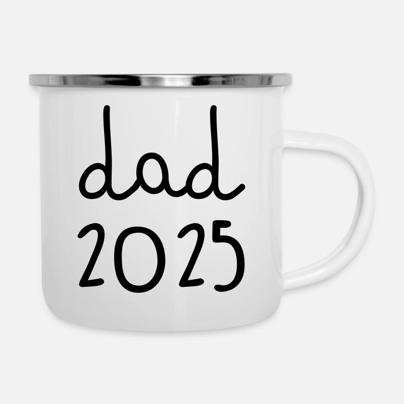 Dad 2025 - Emaille-Tasse - Weiß