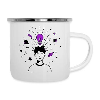 Idee - Emaille-Tasse - Weiß - Rechts