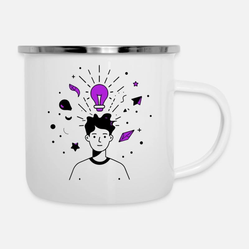 Idee - Emaille-Tasse - Weiß