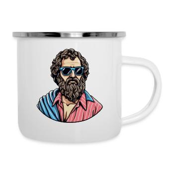 Casual Cool Philosopher Look - Camper Mug - white - Right