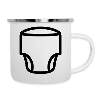 Schicht - Emaille-Tasse - Weiß - Rechts