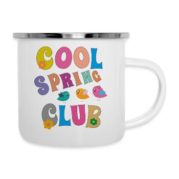 Cool spring Club Frühling - Emaille-Tasse - Weiß - Rechts