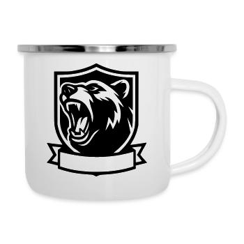 Unser Bär - Emaille-Tasse - Weiß - Rechts