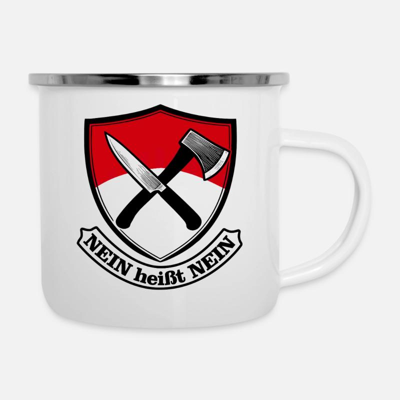 NEIN heisst NEIN - Emaille-Tasse - Weiß