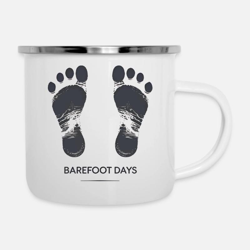 Barefoot days - Camper Mug - white