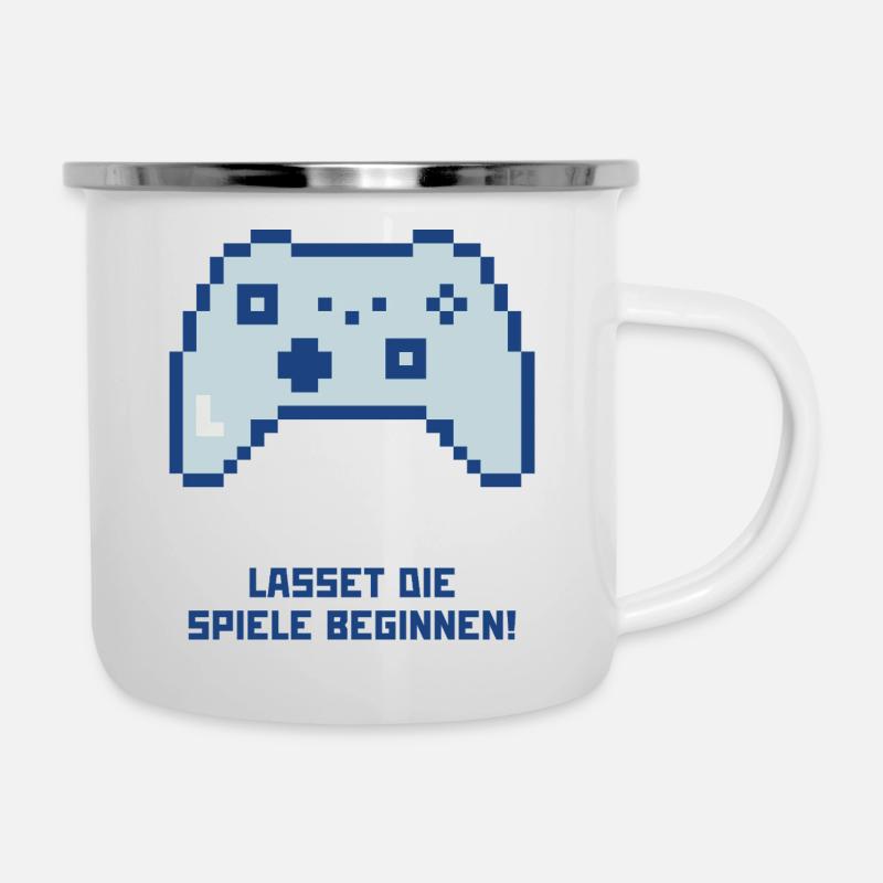 Que les jeux commencent - Tasse émaillée - blanc