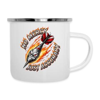 Feuerdart No Mercy Just Accuracy - Emaille-Tasse - Weiß - Rechts