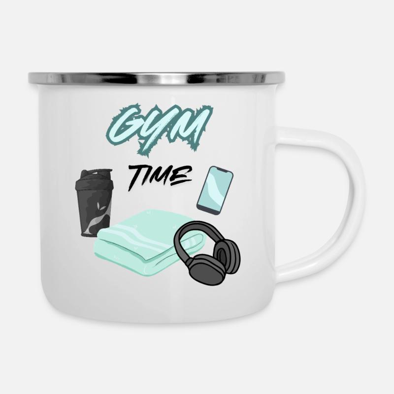 Gym time - Camper Mug - white