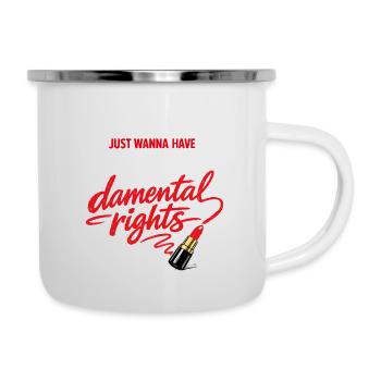 Droits fondationnels – Déclaration forte des femmes - Tasse émaillée - blanc - Droite