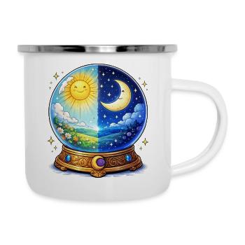 Boule de cristal jour-nuit - Tasse émaillée - blanc - Droite