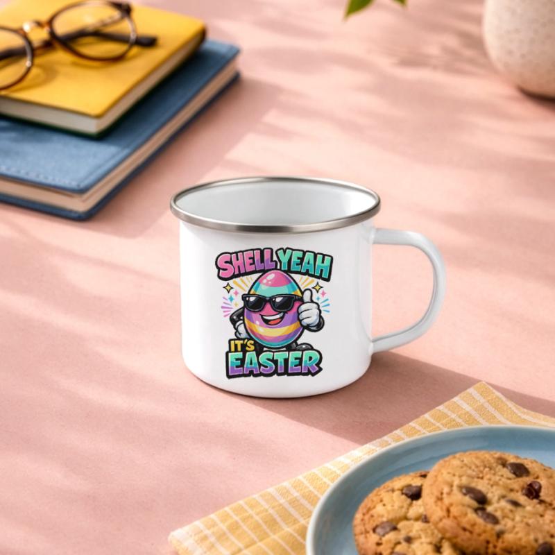 Shell yes It's Easter Easter Saying Hell yes Camper Mug