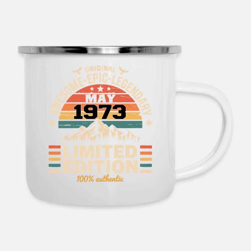 Mai 1973 - Mai 1973 - Emaille-Tasse - Weiß