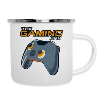 The Gaming Dad Zocker Vater Geschenk - Emaille-Tasse - Weiß - Rechts