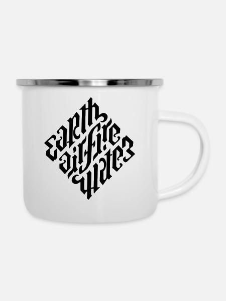 illuminati diamond - Emaille-Tasse - Weiß