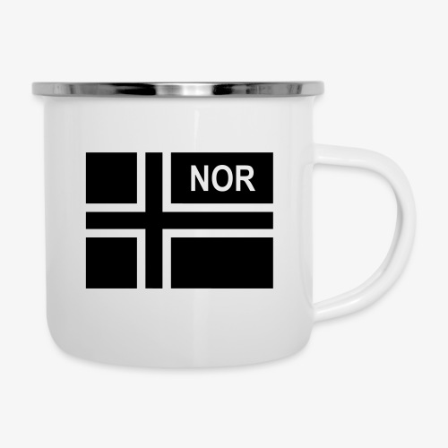 Norsk taktisk flagga Norge - NOR (vänster) - Emaljmugg